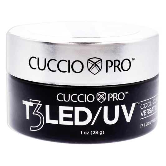 White Smoke Cuccio Pro T3 LED/UV Cool Cure Versatility Gel - Self-Levelling - Incredibly Flexible - Strong Adhesion - High Shine Finish - Fast Application - Quick Cure - Disco Bling - 1 Oz Nail Gel