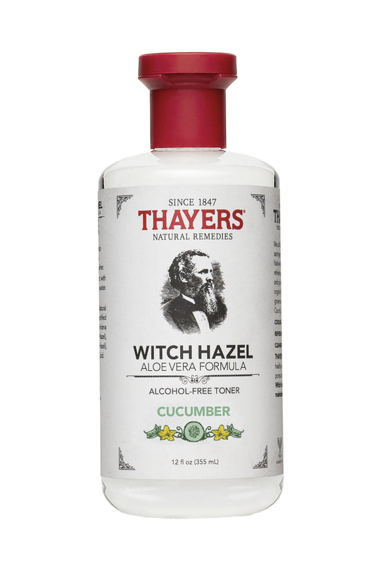 Lavender Thayers Witch Hazel Cucumber Face Toner. 12 Fluid Ounce Alcohol-Free Facial Mist with Aloe Vera Formula. Skin Care Essentials