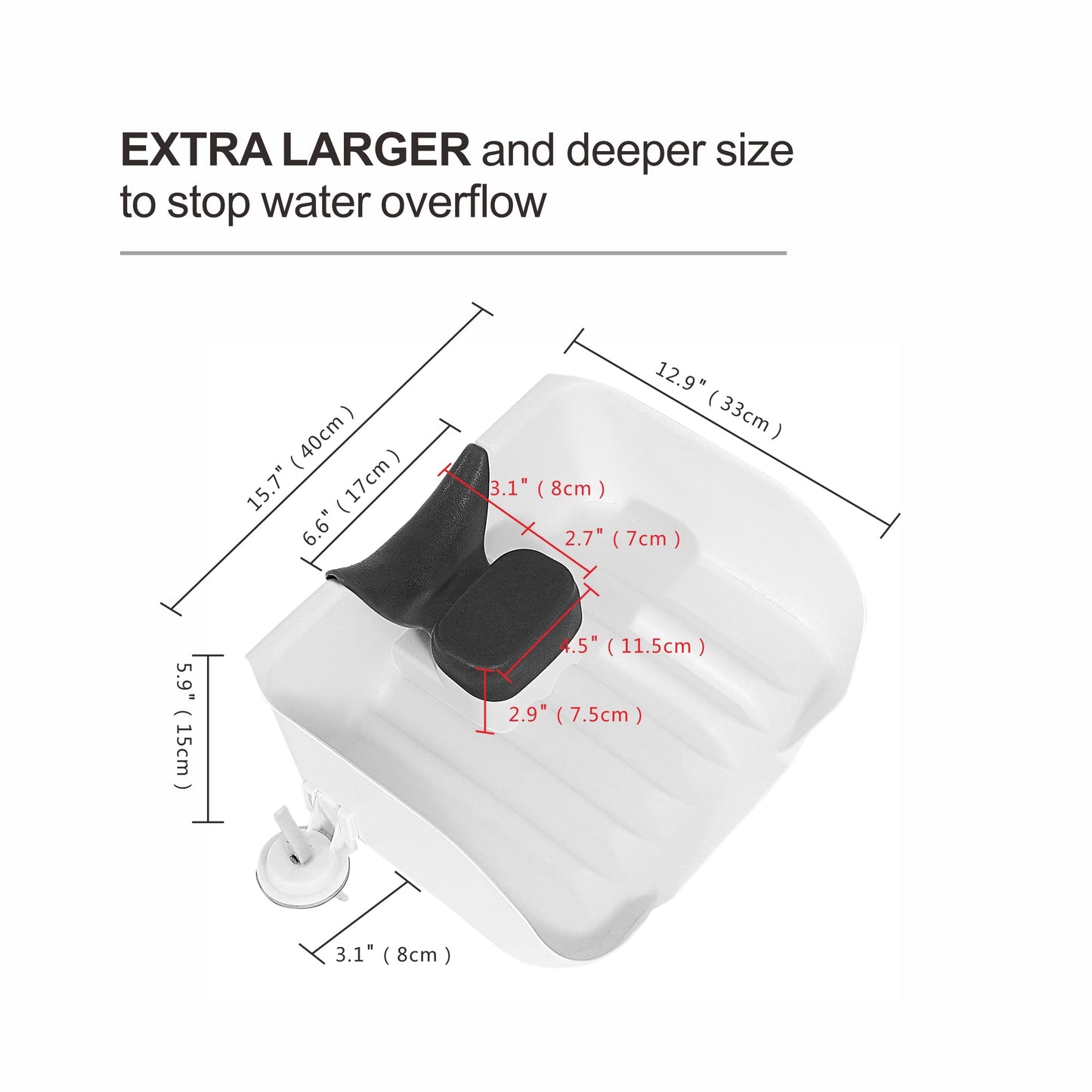 White Smoke Portable Shampoo Basin for Baby, Kids, Children,The Elderly People,Pregnant Woman, Hair Washing Basin Tray at Home Tear Free
