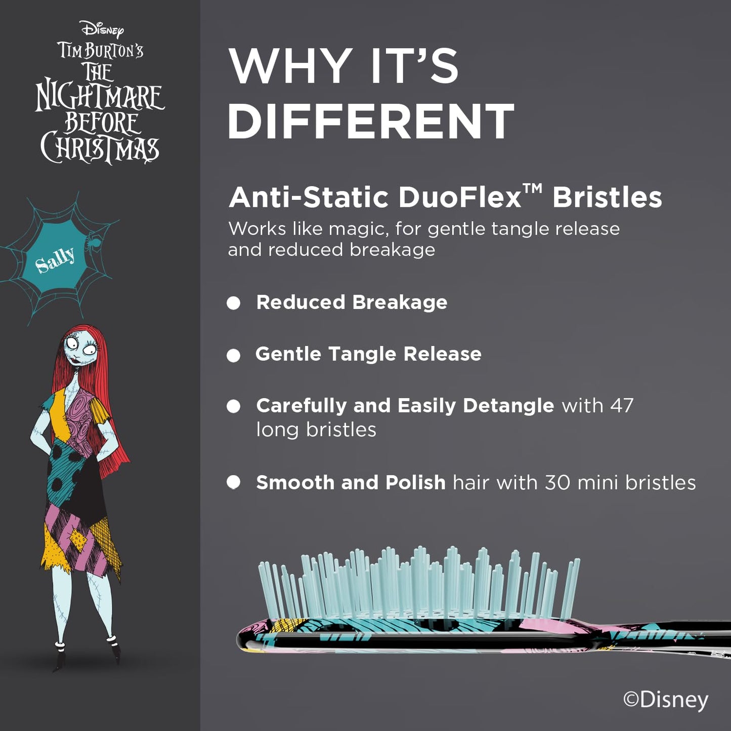 Dim Gray FHI Heat UNbrush Nightmare Before Christmas Collection - Sally