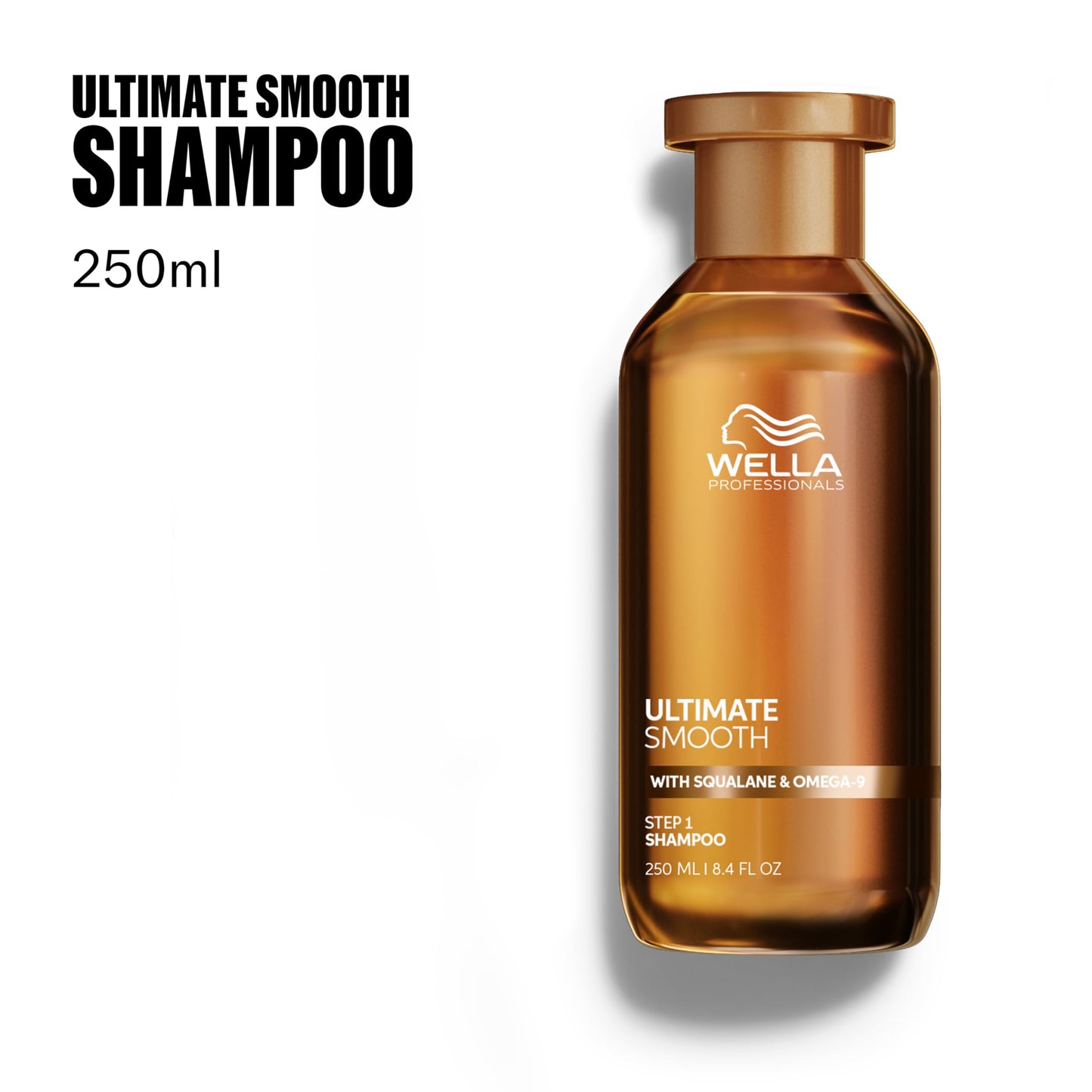 White Smoke Wella Professionals ULTIMATE SMOOTH Shampoo for Dry, Dull & Frizzy Hair | With Squalane & Omega 9 | 8.4 Fl Oz