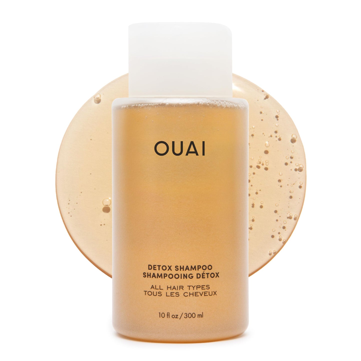White Smoke OUAI Detox Shampoo - Clarifying Shampoo for Build Up, Dirt, Oil, Product and Hard Water - Apple Cider Vinegar & Keratin for Clean, Refreshed Hair - Sulfate-Free Hair Care (10 oz)