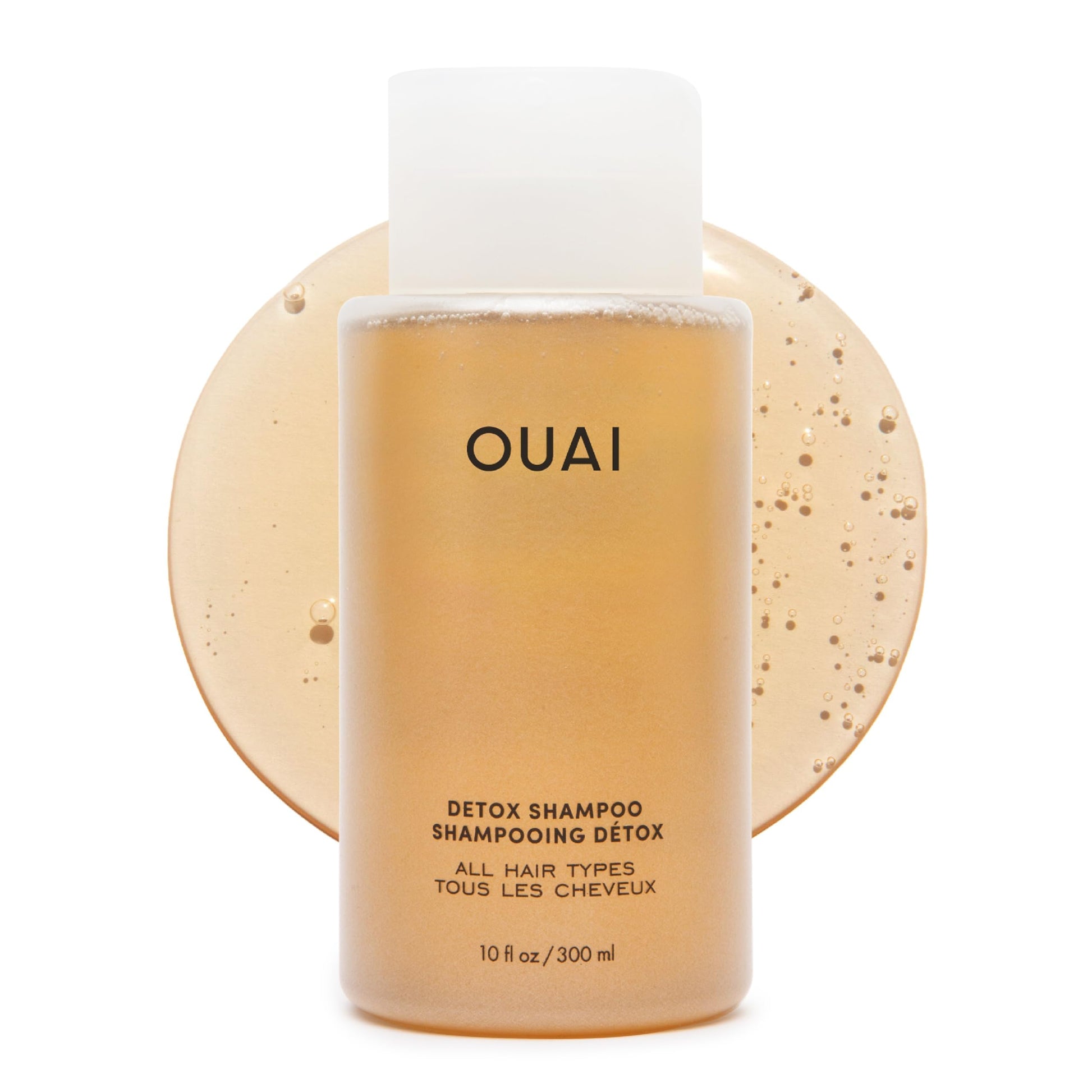 White Smoke OUAI Detox Shampoo - Clarifying Shampoo for Build Up, Dirt, Oil, Product and Hard Water - Apple Cider Vinegar & Keratin for Clean, Refreshed Hair - Sulfate-Free Hair Care (10 oz)