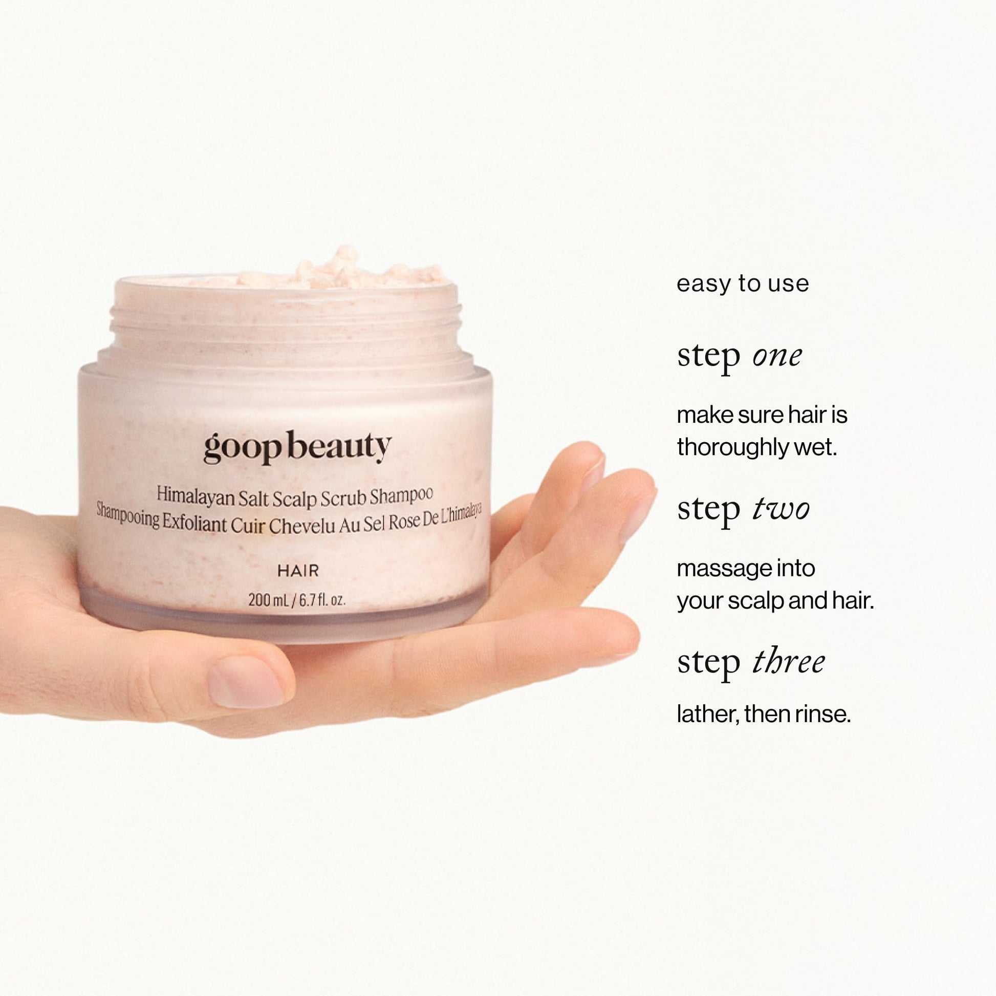 White Smoke goop Beauty Scalp Scrub Shampoo | Exfoliator to Dexofiy & Purify | Himalayan Salt & Rosehip Oil | Cleanses Hair of Product Buildup | 6.7 fl oz