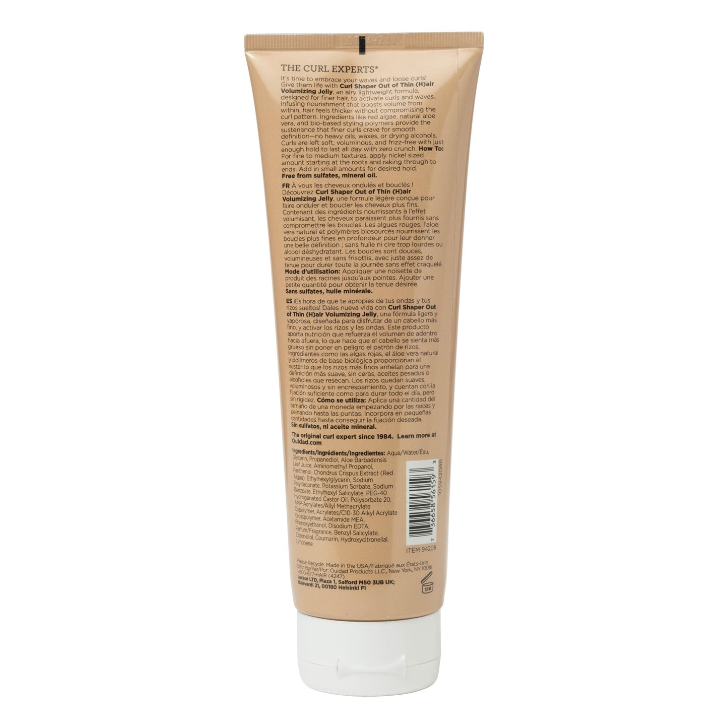 White Smoke OUIDAD Curl Shaper - Out Of Thin (H) air Volumizing Jelly, 8.5 oz.
