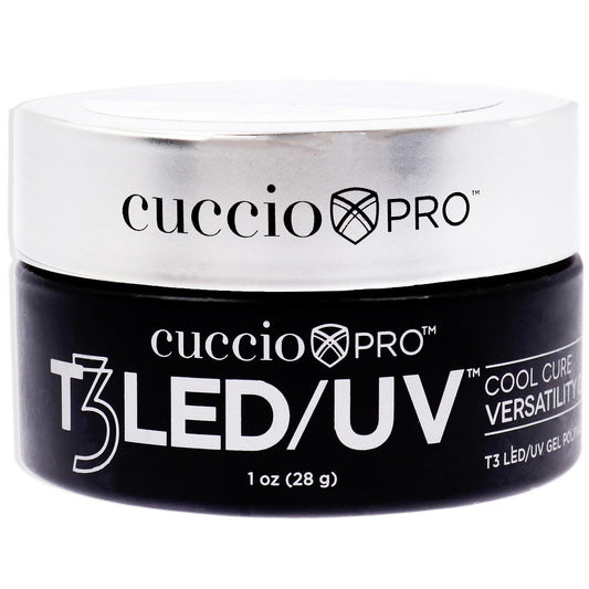 Black Cuccio Pro T3 LED/UV Cool Cure Versatility Gel - Self-Levelling - Incredibly Flexible - Strong Adhesion - High Shine Finish - Fast Application - Quick Cure - Black Forrest - 1 Oz Nail Gel