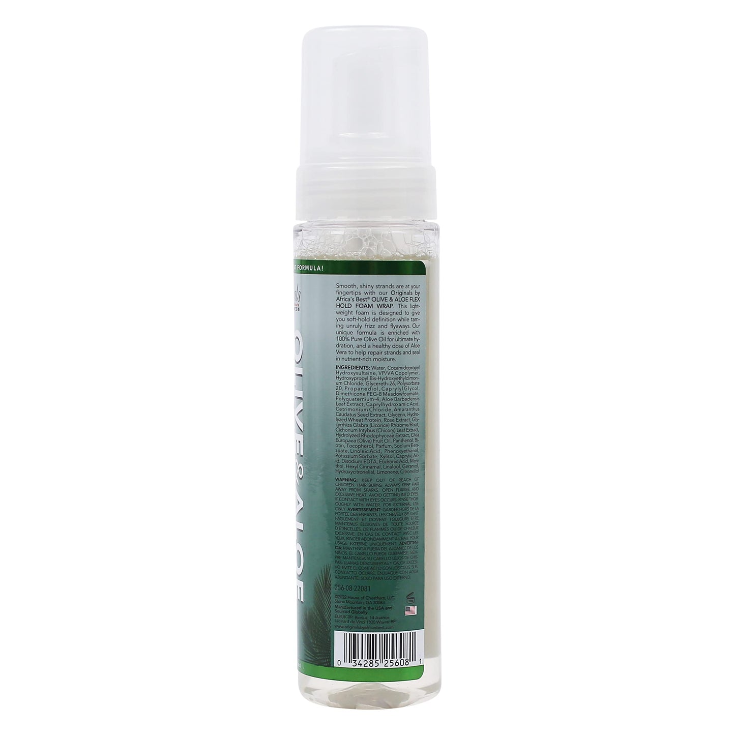 Lavender Originals by Africa's Best Olive Oil Foam Wrap Lotion, 6.5oz Bottle, Natural Conditioning, Alcohol Free Flexible Hold, Moisturizes and Helps Strengthen Hair