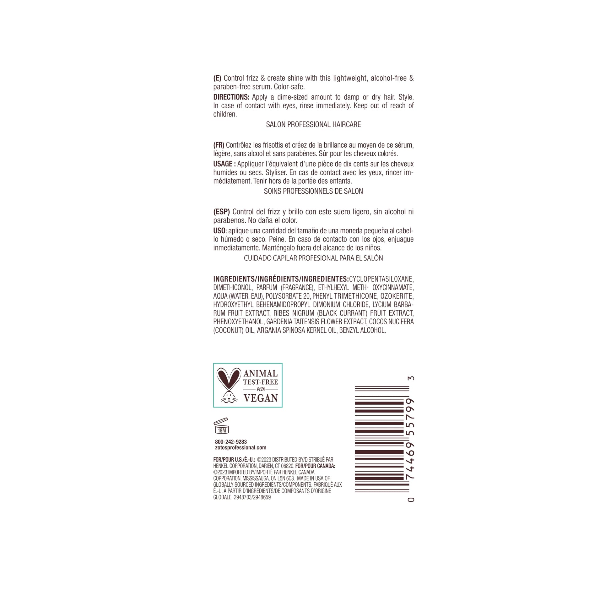 White Smoke Bain de Terre Recovery Complex Anti-Frizz Shine Serum, Silky Shine & Frizz Control with Argan & Monoi Oils, Paraben-Free, Alcohol-Free, Color-Safe, Vegan, 3.4 Fl Oz