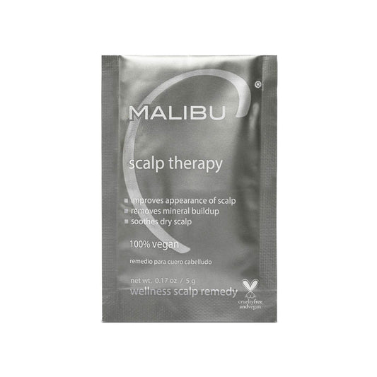 Dim Gray Malibu C Scalp Therapy Wellness Remedy - Scalp Care Remedy Packet to Soothe & Moisturize Dry Scalp - Restores Manageability with Vitamin C and Zinc Gluconate (1 Packet)