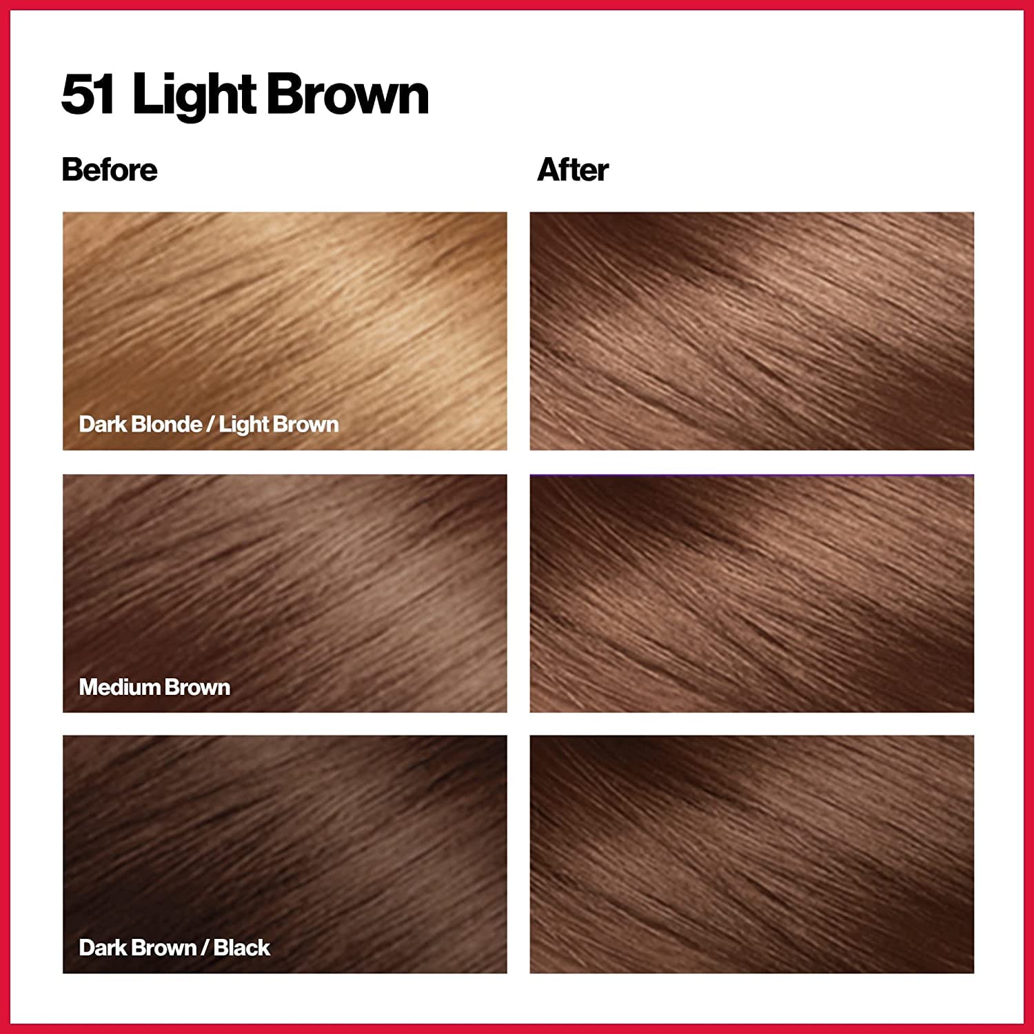 White Smoke Revlon Colorsilk Hair Color 51 Light Brown, Pack of 5