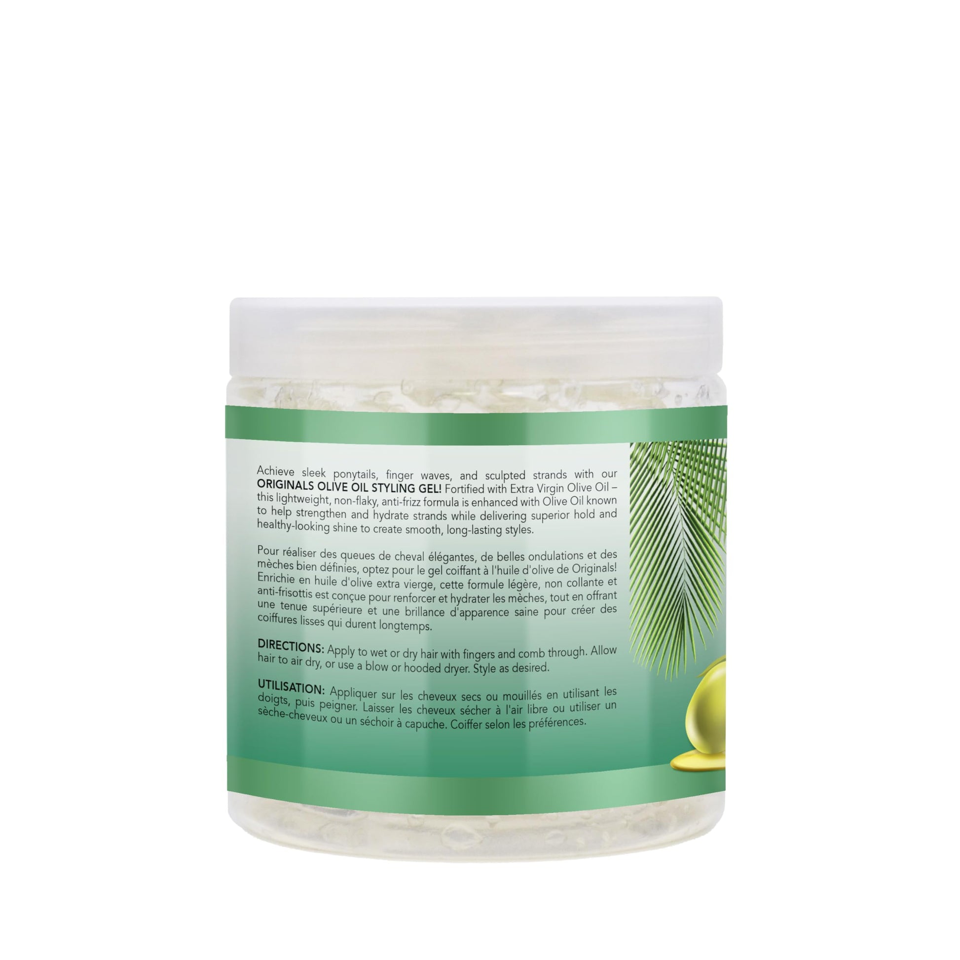 Light Gray Originals by Africa's Best Olive Oil Styling Gel - for Non-Flaky, Superior Hold and Shine - 9 oz
