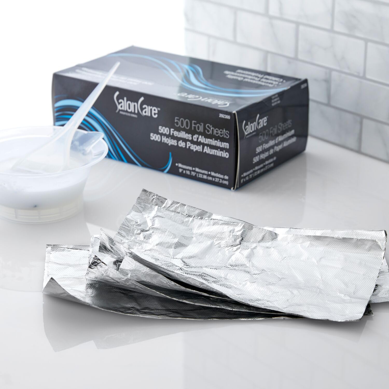 Light Gray Salon Care FullSize Foil Sheets 500 Count