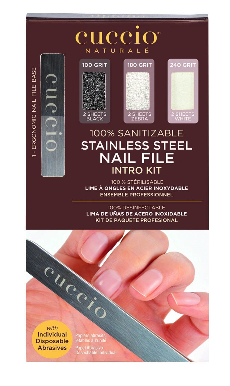Dark Slate Gray Cuccio Stainless Steel Nail File Pro Pack