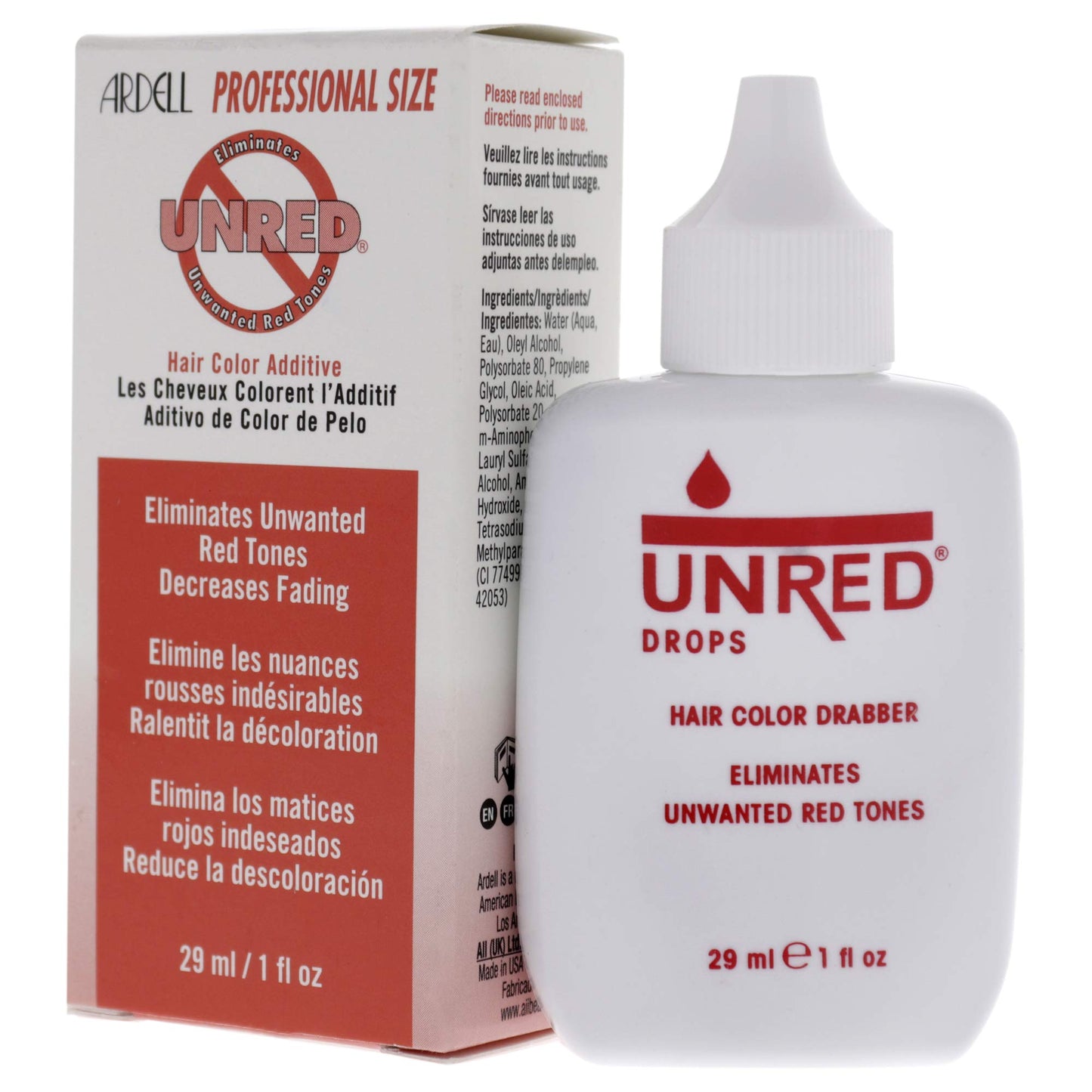Gray Ardell Unred Additive – Neutralizes Red Tones in Hair-Dye for Brassy Hairs, Hair Toner, Enhance Semi Permanent Hair Color for Women, 1 oz