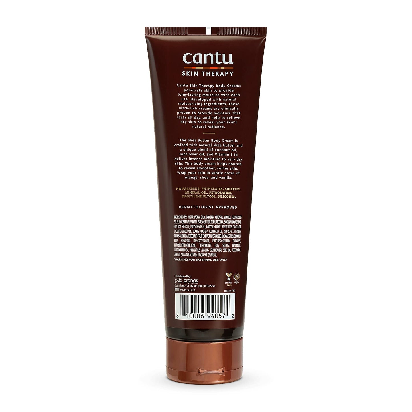White Smoke Cantu Skin Therapy Shea Butter Nourishing Body Cream for very Dry Skin, 8.5 Ounce