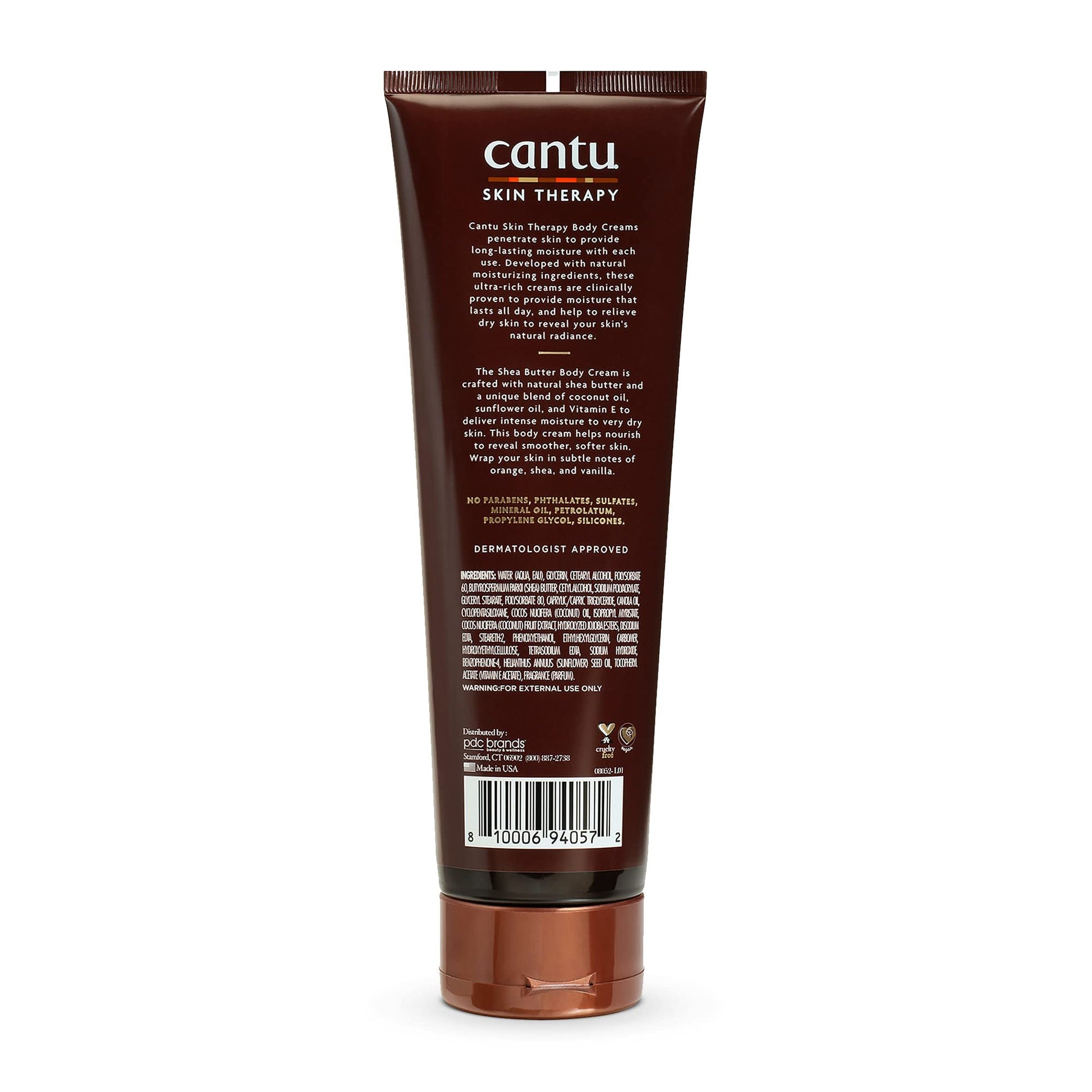 White Smoke Cantu Skin Therapy Shea Butter Nourishing Body Cream for very Dry Skin, 8.5 Ounce
