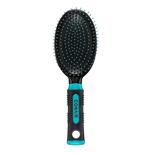 White Smoke Conair Salon Results Hair Brush, Detangling Hair Brush for Men and Women, For All Hair Types, Metal Bristles and Cushion Base