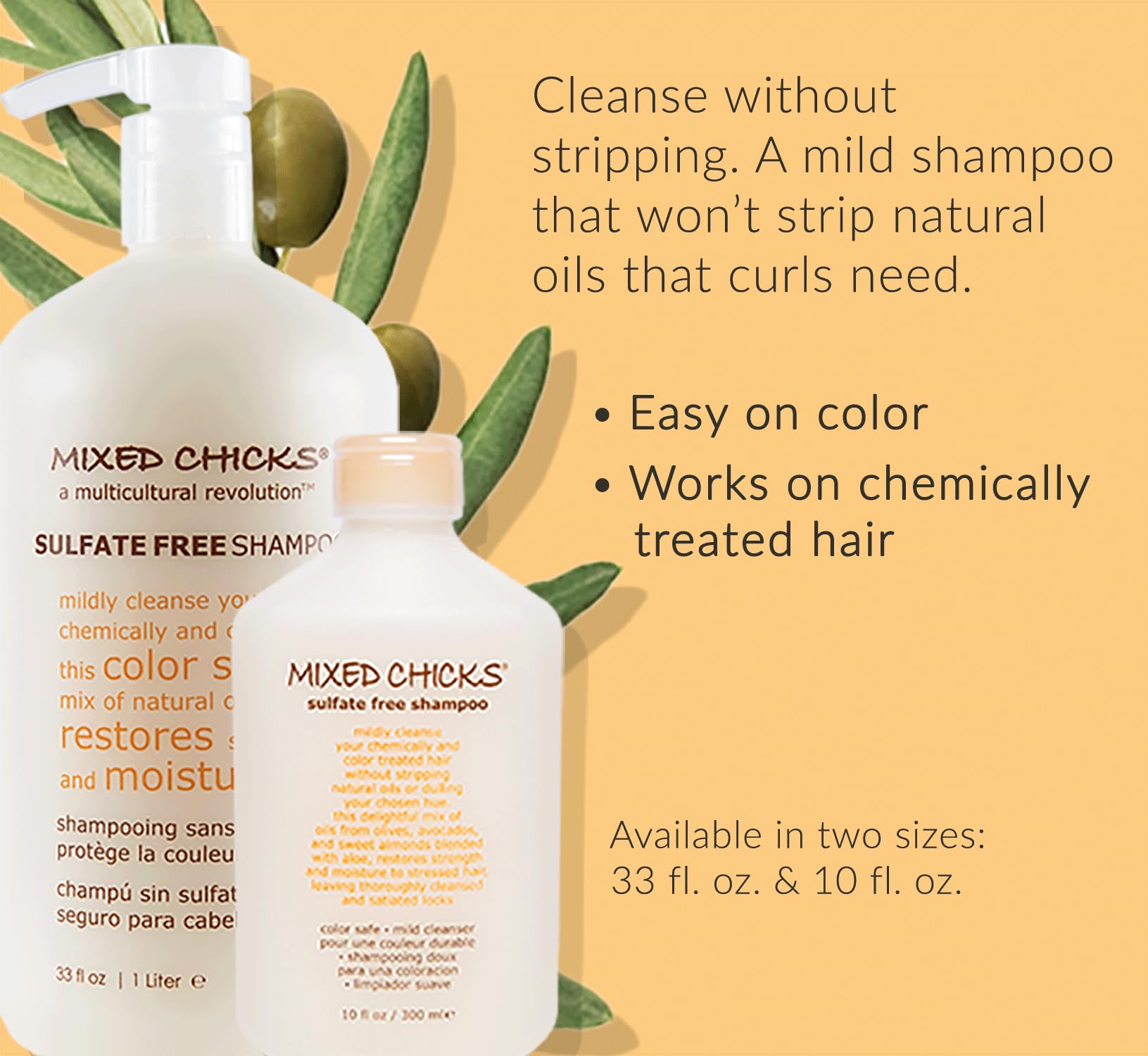Light Goldenrod Mixed Chicks Sulfate Free Shampoo, 33 Ounce