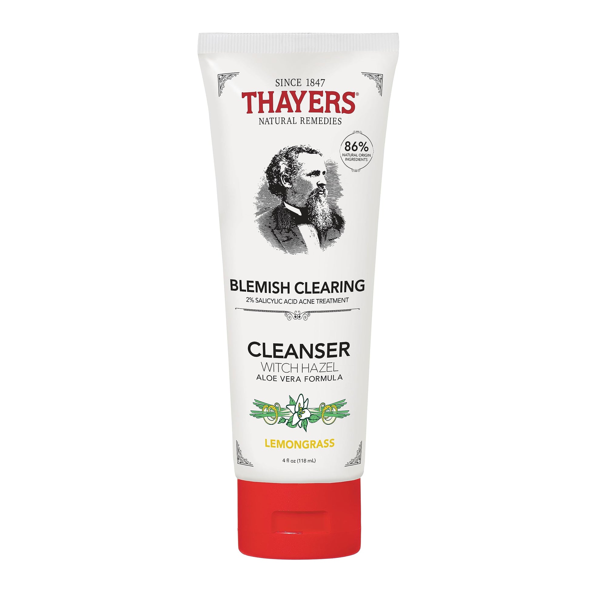 White Smoke THAYERS Witch Hazel Blemish Cleanser, 4 Ounce