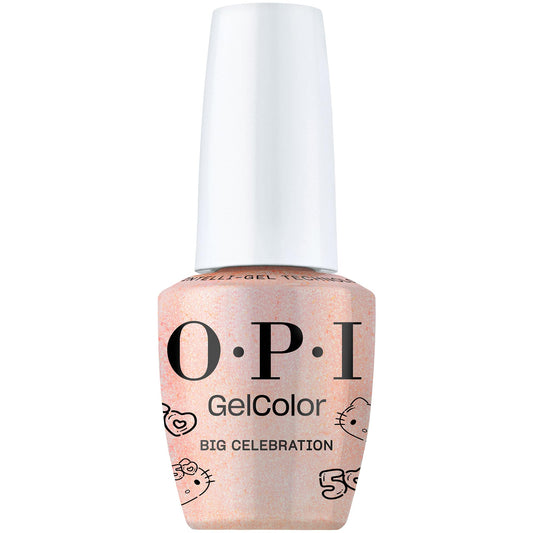 White Smoke OPI GelColor Big Celebration | Sheer Soft Neutral Shimmer UV Cure Gel Nail Polish | Hello Kitty Limited Edition Collection