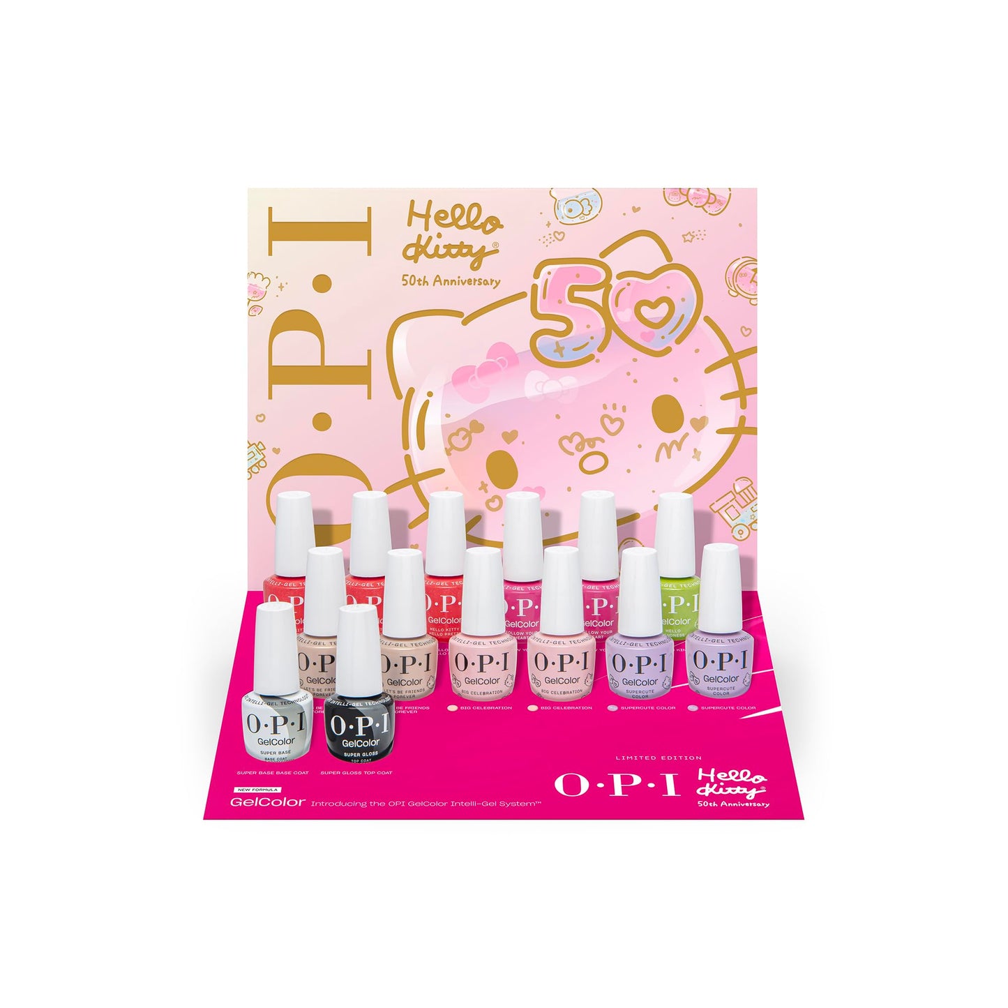 White Smoke OPI GelColor Big Celebration | Sheer Soft Neutral Shimmer UV Cure Gel Nail Polish | Hello Kitty Limited Edition Collection