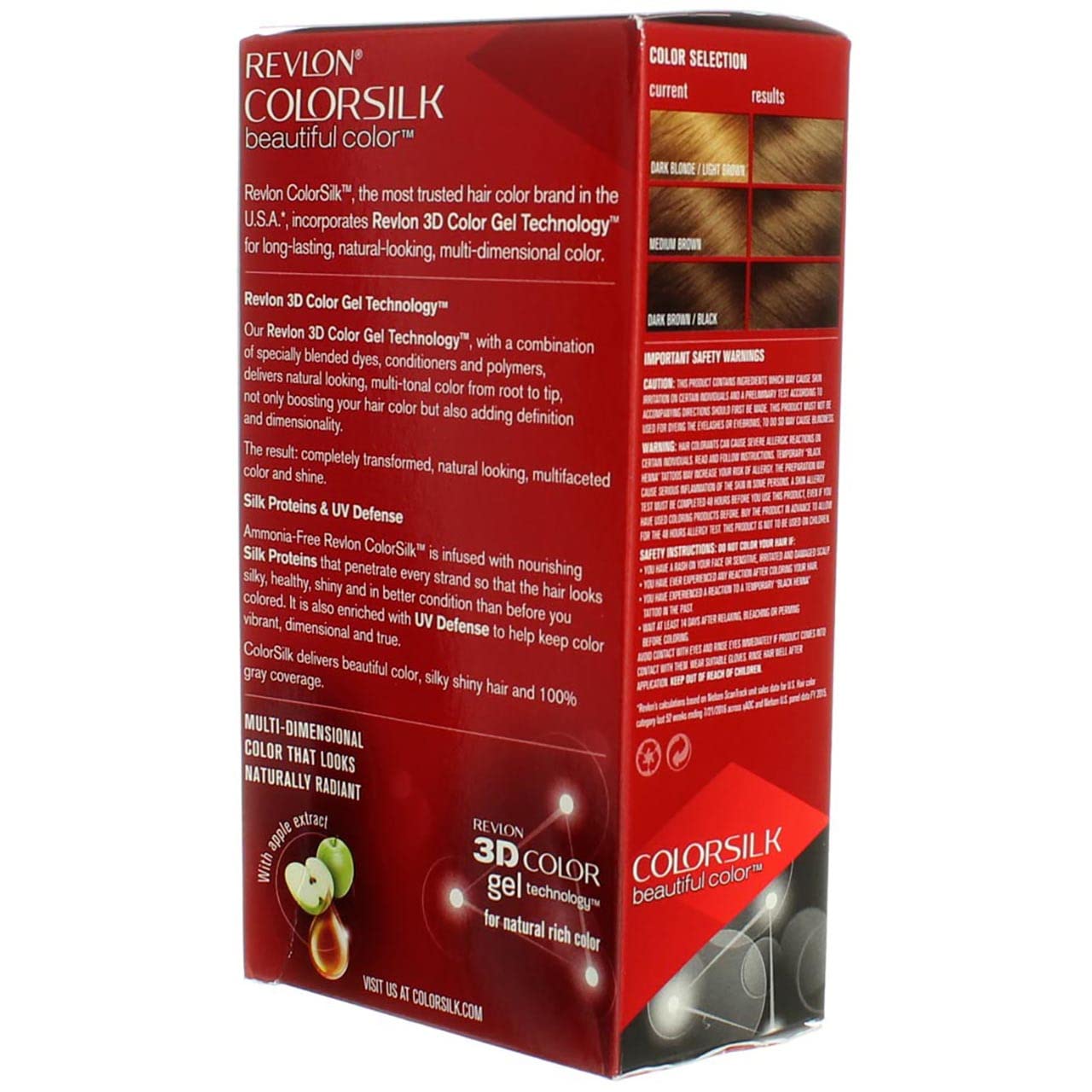 Brown Revlon ColorSilk Beautiful Color 41 Medium Brown 1 ea (Pack of 3)