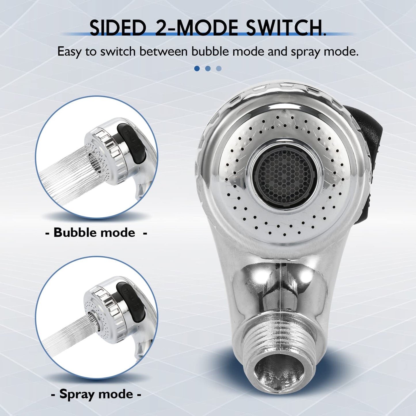 Lavender LukLoy 1 Pack Salon Shampoo Bowl Sprayer Head – Side Control 2-Mode Switch, High-Pressure Professional Standard G1/2 Handheld Faucet Sprayer Replacement for Salon Sink Hose, Spa & Pedicure Chairs