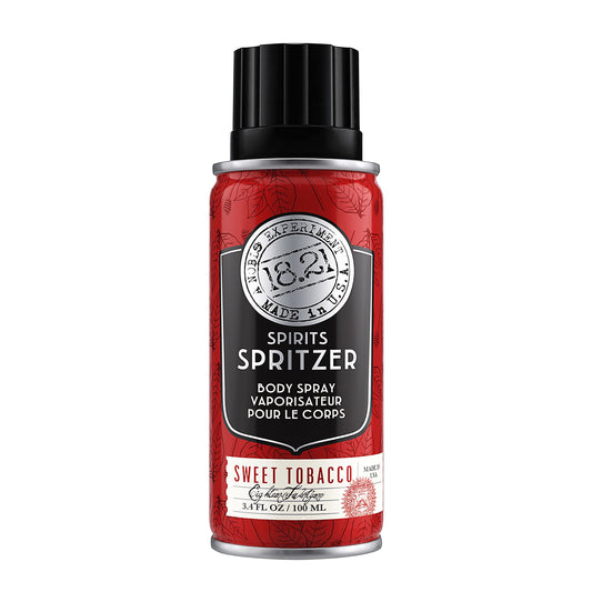 Black 18.21 Man Made Men’s Spirits Spritzer Sweet Tobacco Fragrance, 3.4 oz. - Luxurious Long-Lasting All Over Body Spray with Masculine Aromatics - Premium Men Care Products - Gifts for Him
