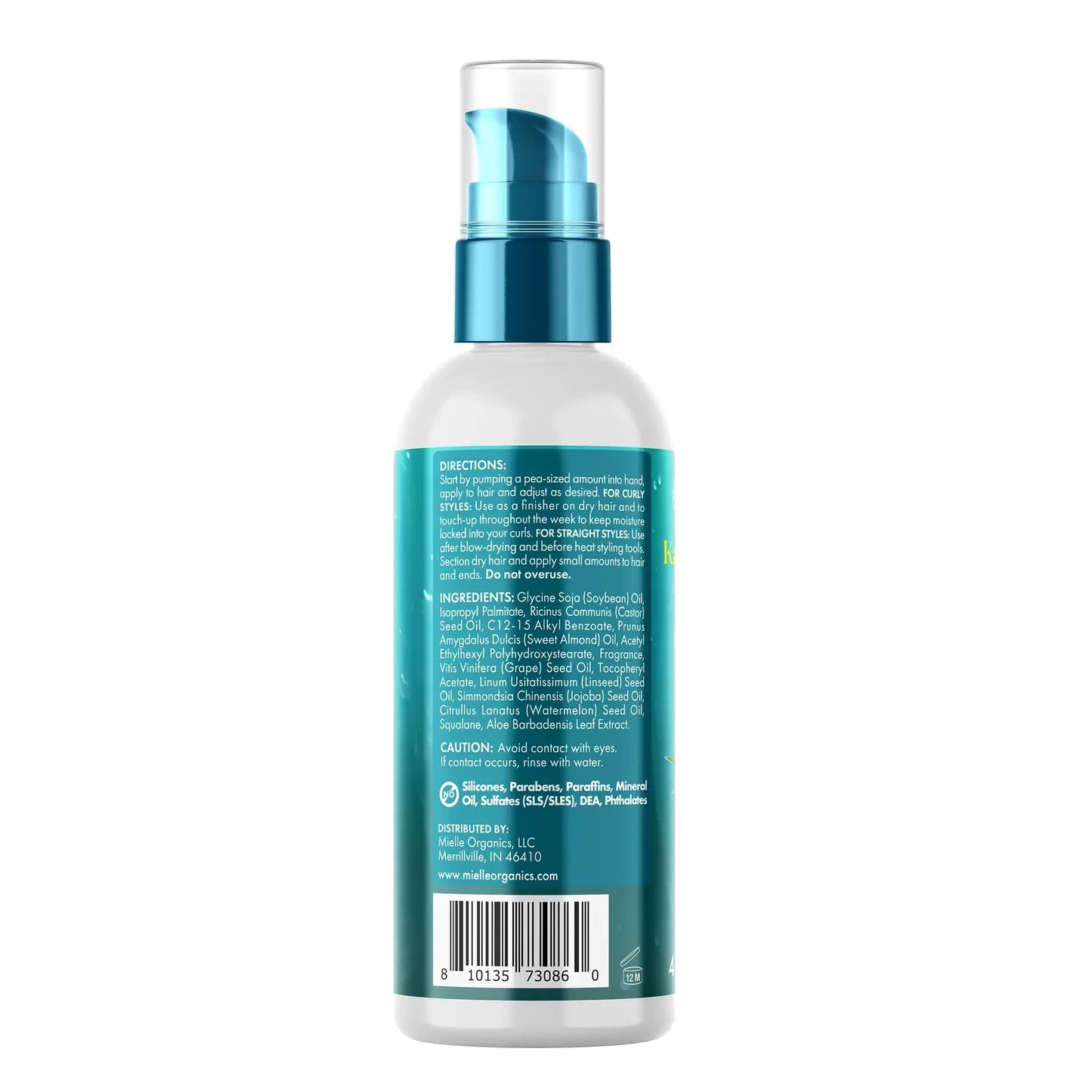 White Smoke Mielle Organics Weightless Hair Oil, Kalahari Melon & Aloe Vera Deep Long-Lasting Hydration Hair Treatment for Dry, Curly and Textured Hair, Lightweight, Non-Greasy Formula, 4 Ounce