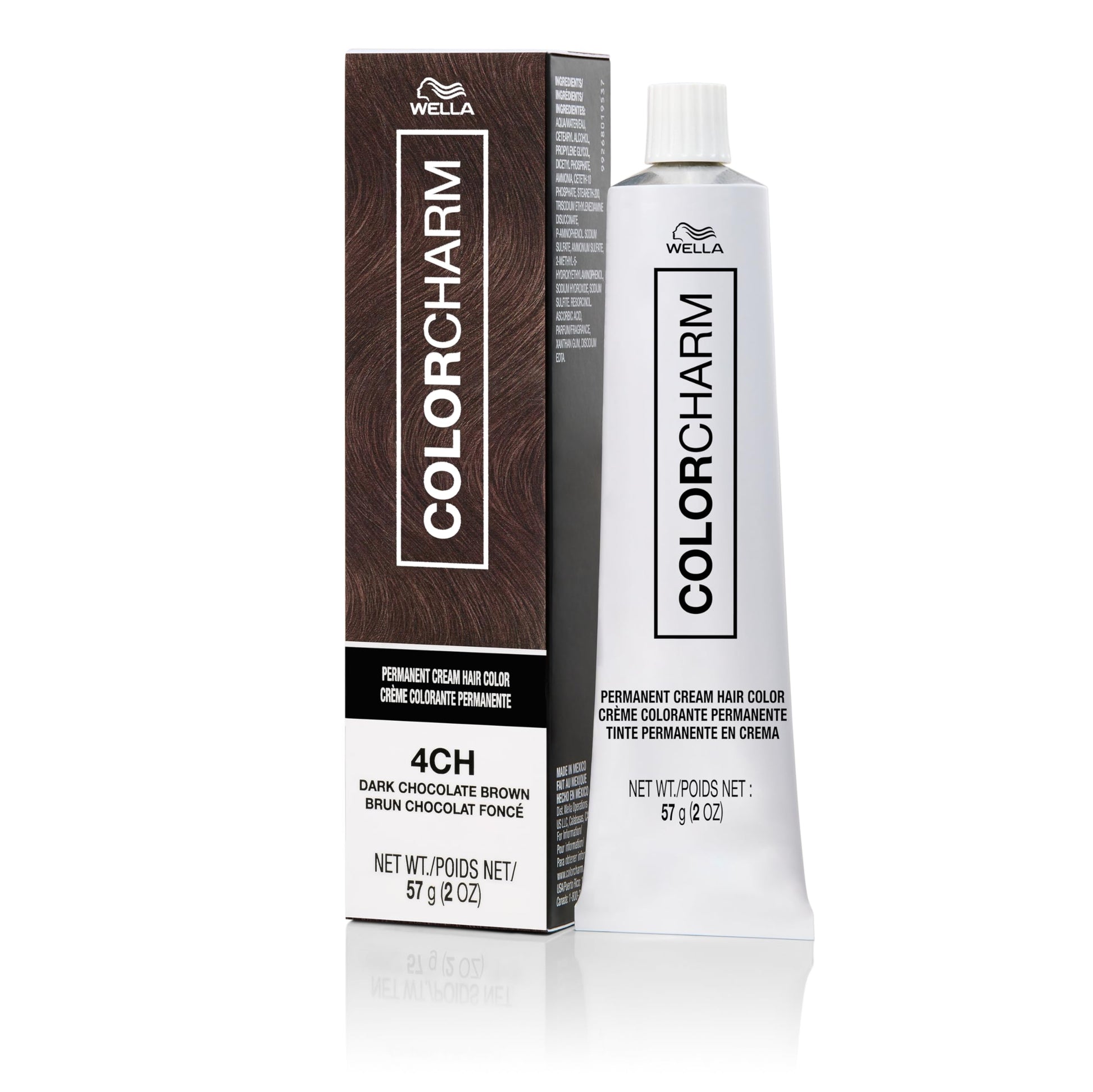 Lavender COLORCHARM Permanent Cream Hair Color, 4CH Dark Chocolate Brown, 2 oz.
