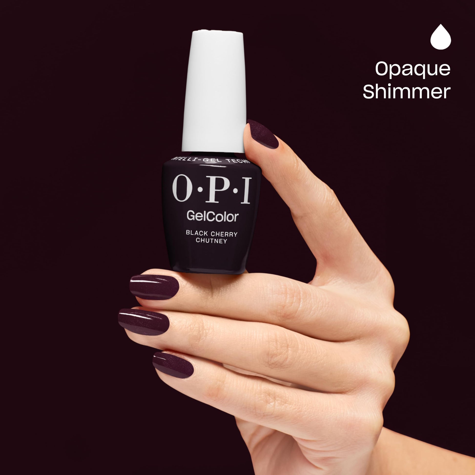 Black OPI GelColor Iconic Shades Gel Nail Polish Trio Bundle | I'm Not Really a Waitress + You Don't Know Jacques! + Black Cherry Chutney Crème UV Cure Gel Polish Colors
