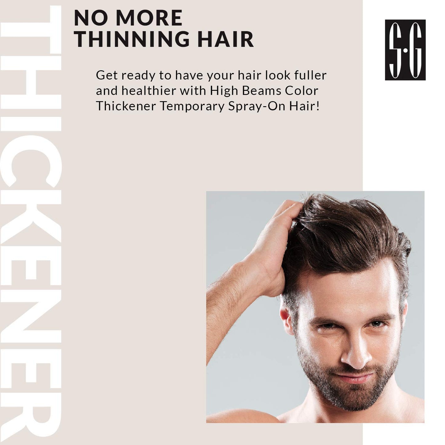 Light Gray Salon Grafix High Beams Color Thickener Temporary Spray - Black for Unisex - 2.7 oz Hair Color