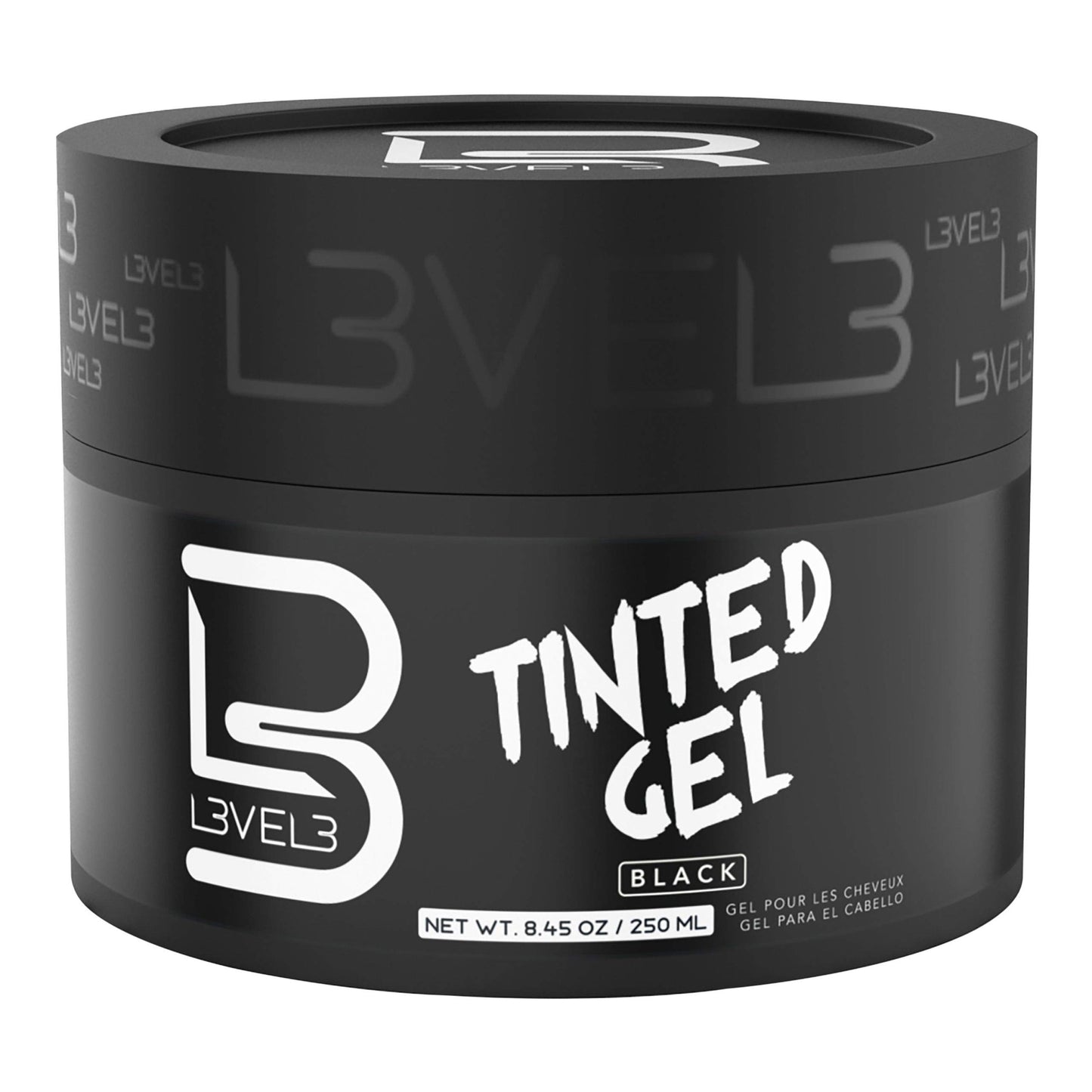 Dark Slate Gray L3 Level 3 Black Tinted Hair Gel – Cover Grays Instantly & Style with Strong Hold | Adds Volume, Texture & Shine | Semi-Permanent, Flake-Free Formula