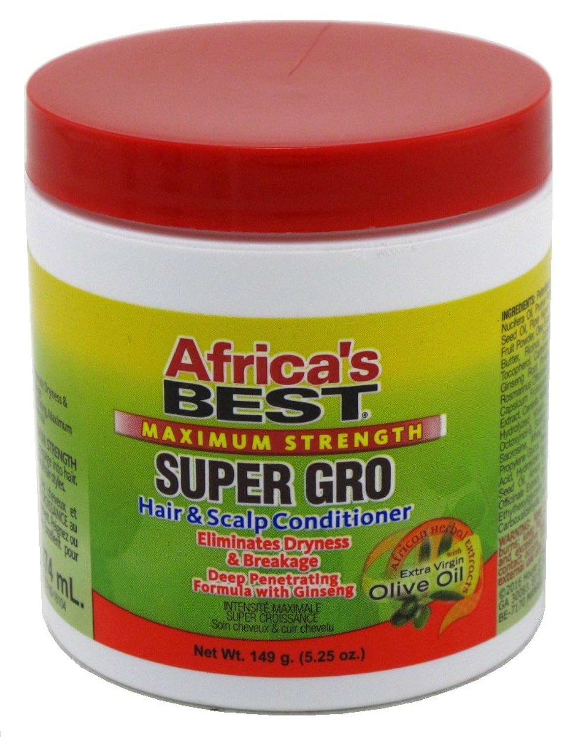 White Smoke Africa's Best Maximum Strength Super Gro Hair & Scalp Conditioner, 5.25 oz (Pack of 2)