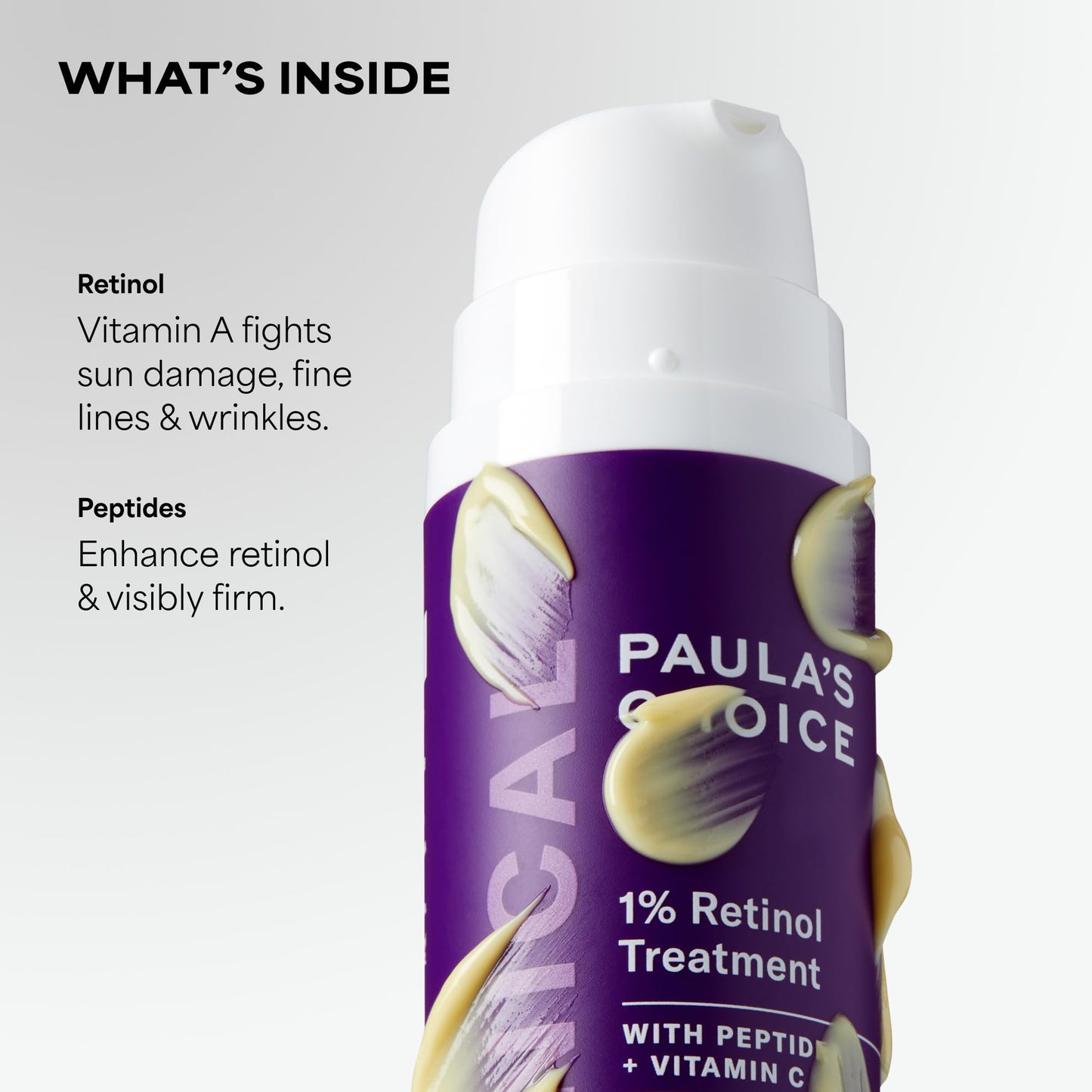 White Smoke Paula's Choice CLINICAL 1% Retinol Face Treatment with Peptides, Vitamin C & Licorice Extract, Anti-Aging Skin Care Serum, Fine Lines & Wrinkles, Fragrance Free, 1 Fl Oz