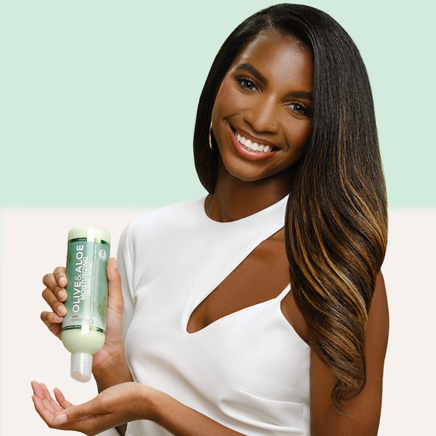 Light Gray Originals by Africa's Best Olive & Aloe Moisturizing Growth Lotion, Ultimate Hydration Finishing Step, For All Hair Types and Textures, Petroleum & Mineral Oil Free, 12 oz