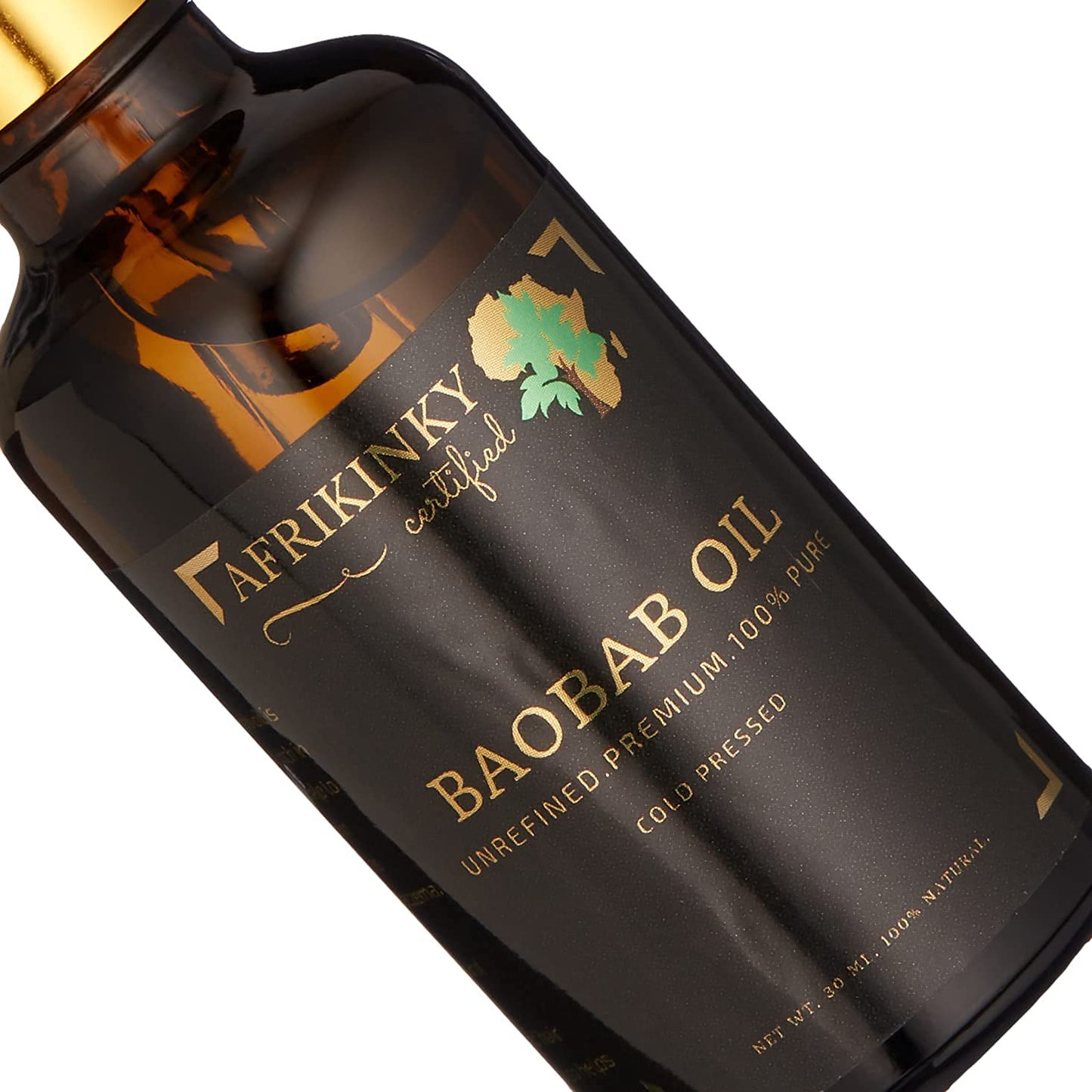 White Smoke AFRIKINKY BAOBAB OIL Unrefined Cold Pressed Premium Fresh (50ml) 100% Pure For Skin Hair Nails Massage | Africa's Best Beauty Oil