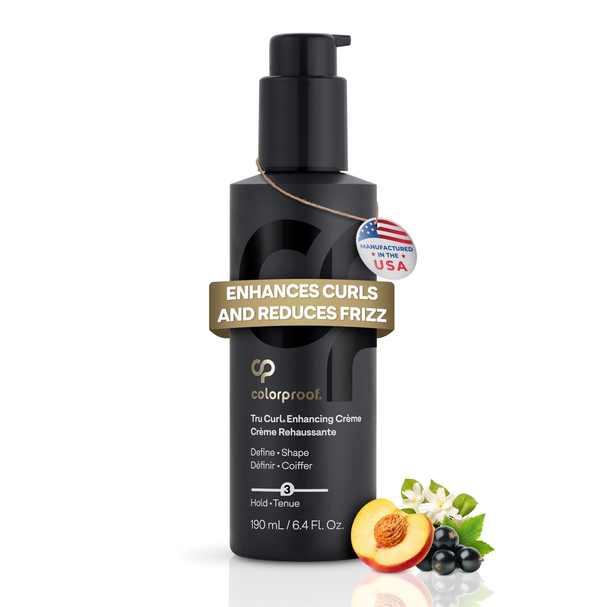 White Smoke Colorproof Tru Curl Enhancing Crème 6.4 Fl oz. Curl Creme with Black Currant, Jasmine & Peach Scent, Anti-Frizz, Humidity Control & Nourishing Curl Cream for Curly Hair Formula