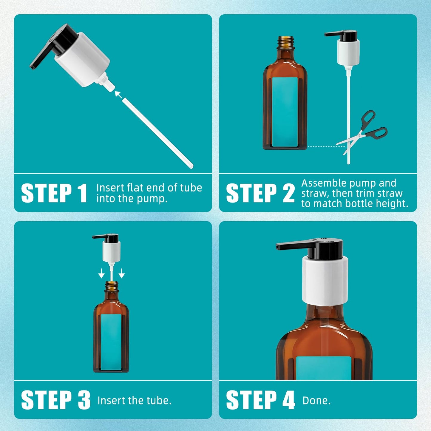 Light Sea Green LSAUVWN 2PCS Dispenser Pump Replacement Compatible with MOROCCANOIL Treatment 1.7/3.4/4.2 Fl Oz (Not for Travel Size), Plastic Pumps Head with Lock Clip for Hair Oil Bottle (Bottle Not Included)