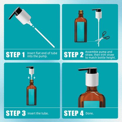 Light Sea Green LSAUVWN 2PCS Dispenser Pump Replacement Compatible with MOROCCANOIL Treatment 1.7/3.4/4.2 Fl Oz (Not for Travel Size), Plastic Pumps Head with Lock Clip for Hair Oil Bottle (Bottle Not Included)
