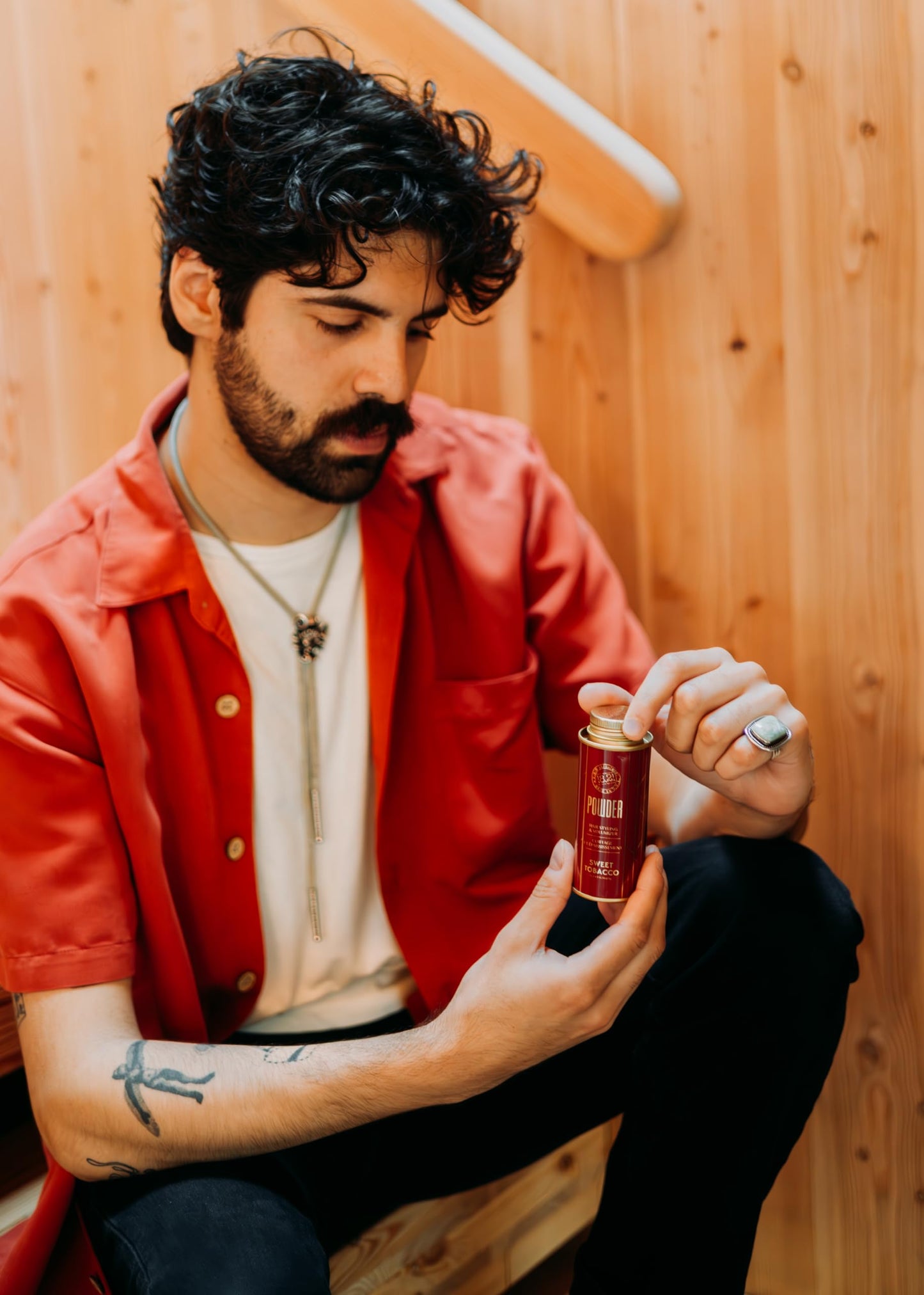 Black 18.21 Man Made Hair Styling Powder for Men, Adds Volume, Texture, and Absorbs Oil with a Matte Finish, Flexible Hold, and Bold Sweet Tobacco Scent