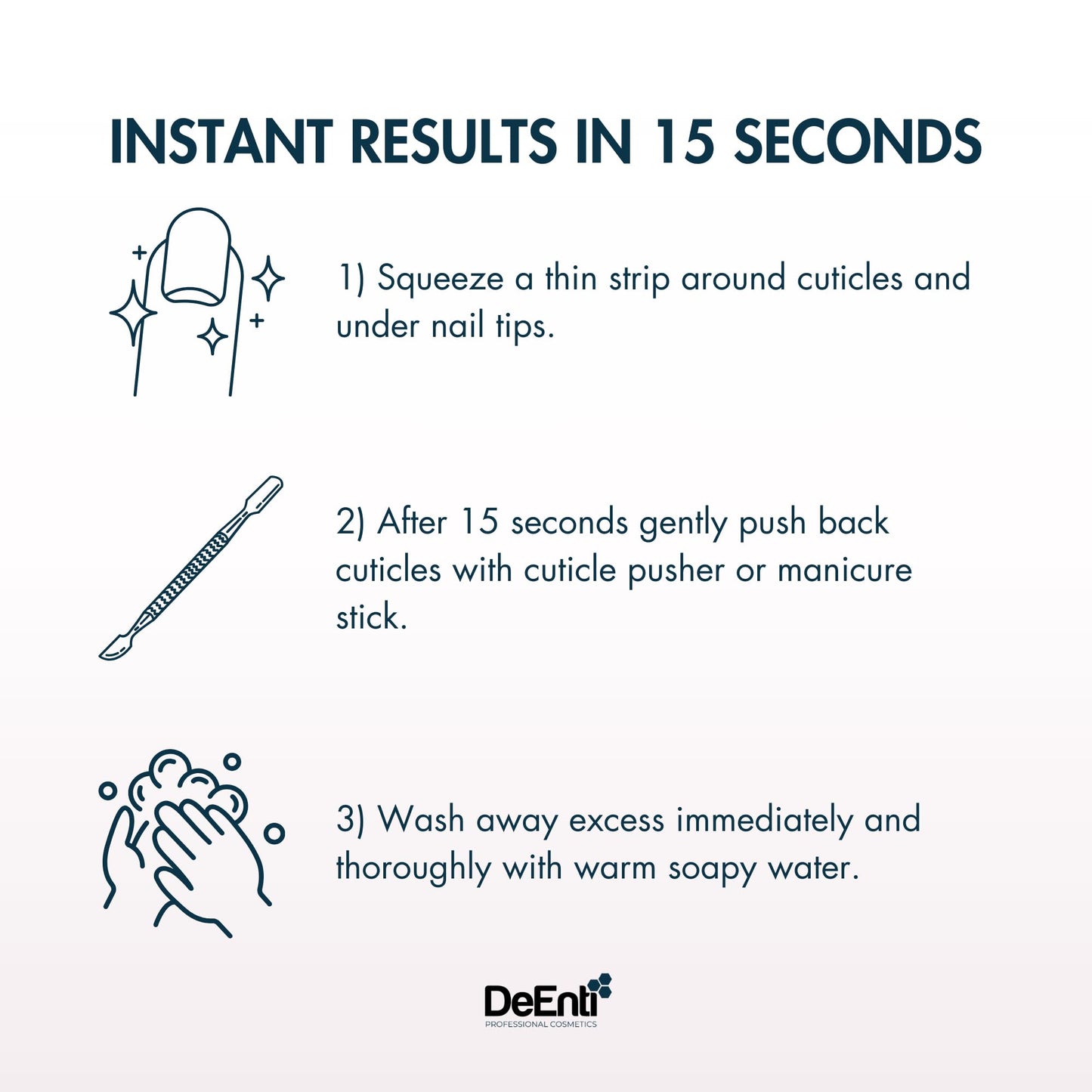 White Smoke DeEnti Instant Cuticle Remover Gel, Professional Cuticle Softener with Instant 15-Second Removal, 8oz Bottle for Hand, Foot & Nail Care, Salon Quality Manicure & Pedicure Supplies