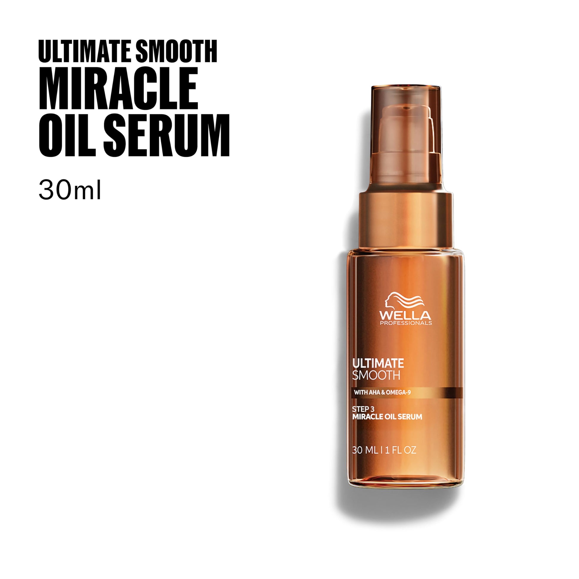 White Smoke Wella Professionals ULTIMATE SMOOTH Miracle Oil Serum for Dry, Dull & Frizzy Hair | With Squalane & Omega 9 | 1 Fl Oz