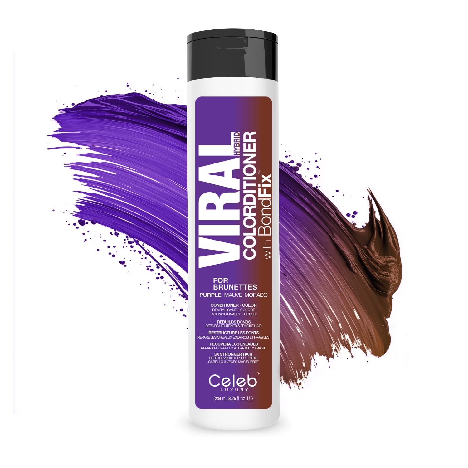 White Smoke Viral Colorwash Purple for Brunettes