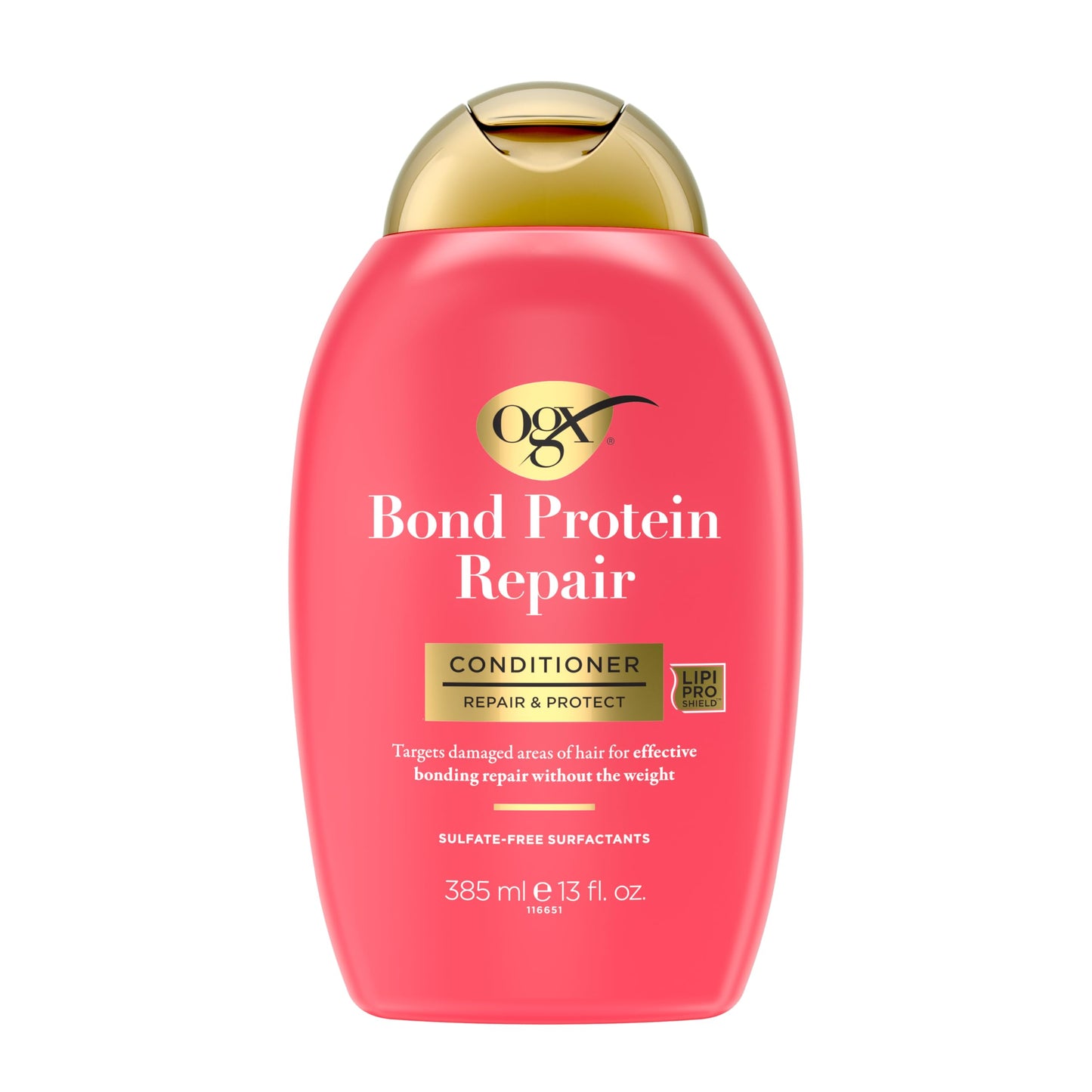 White Smoke OGX Repair & Protect Bond Protein Repair Conditioner, Lightweight Conditioner Targets Damaged Areas of Hair, Formulated without Parabens, Sulfate-Free Surfactants, 13 fl. oz