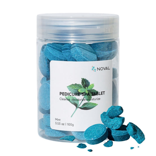 White Smoke NOVAL Pedicure Spa Tablets, Blue Mint Foot Soak for Pedicure Bowl, Foot Bath and Salon Home Use, 100g