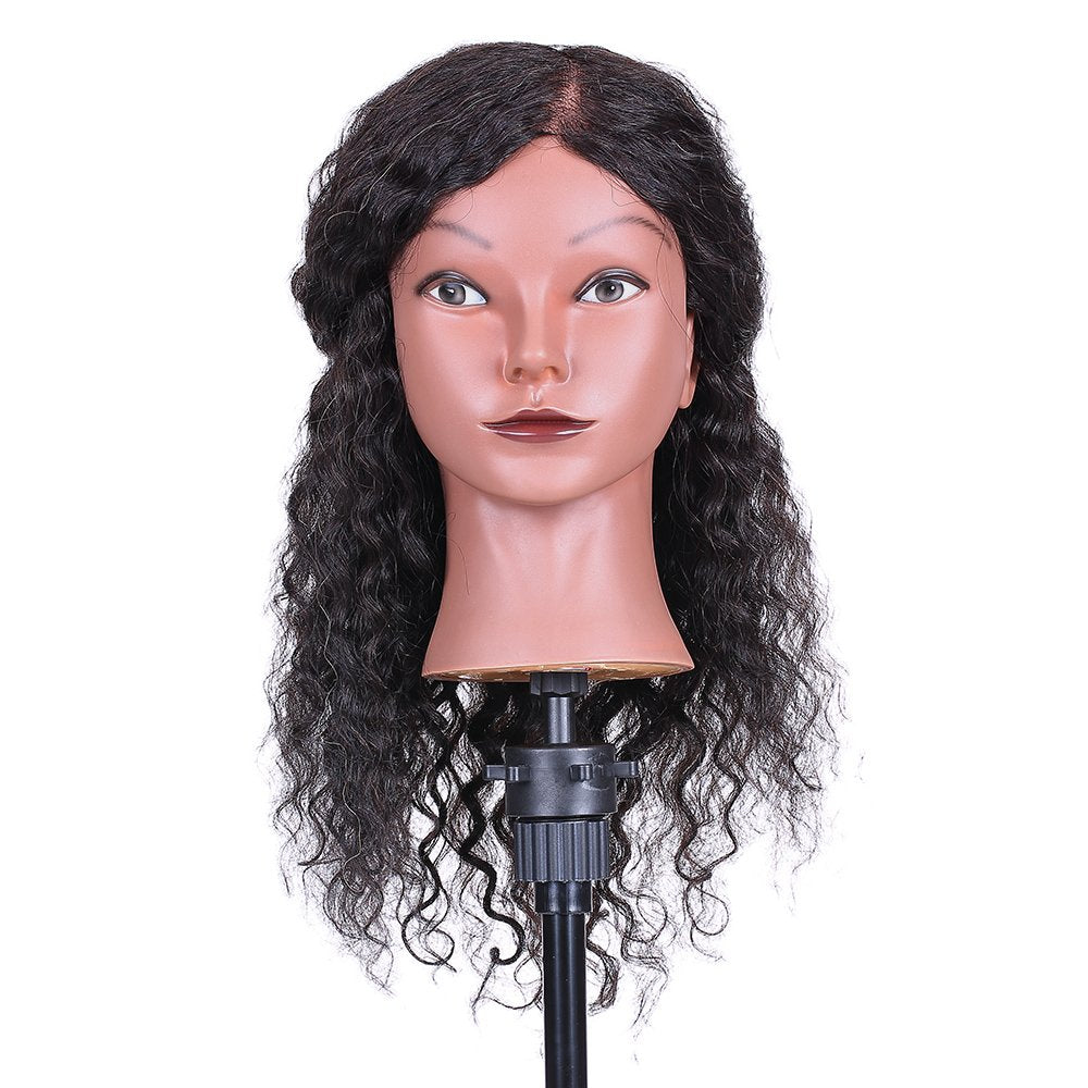 White Smoke Cosmetology Mannequin Head Hairdressing Training Head for Hair Styling Practice Hair Braiding Dummy Head (03#)