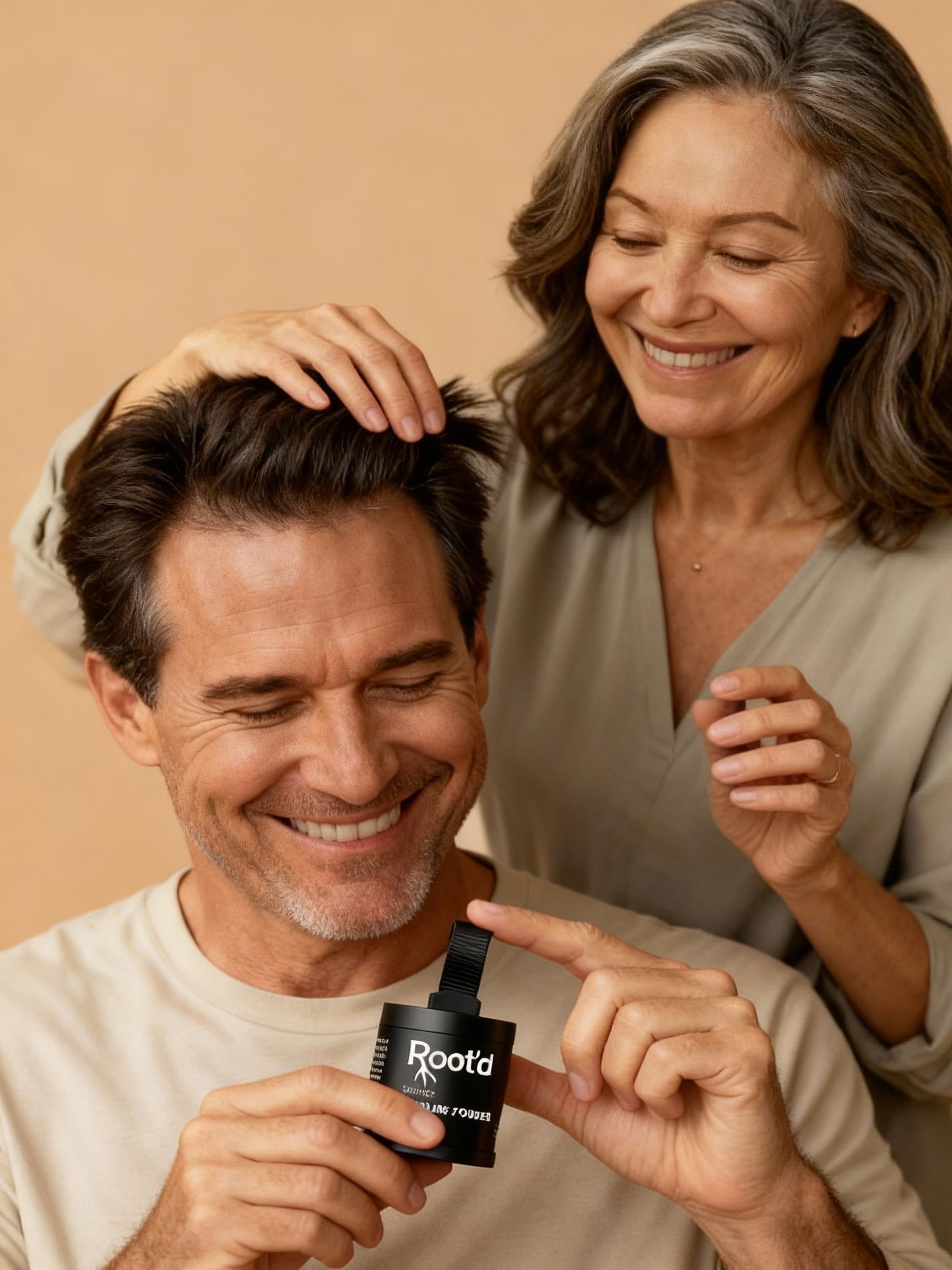 Tan Hairline Powder for Men & Women- Hair Color Powders for Instant Black Coverage With 48-Hour Stay-Proof Finish-Hair Powder Conceals Thinning, Bald Spots & Blends Naturally Like Hairs Fiber-Medium Brown