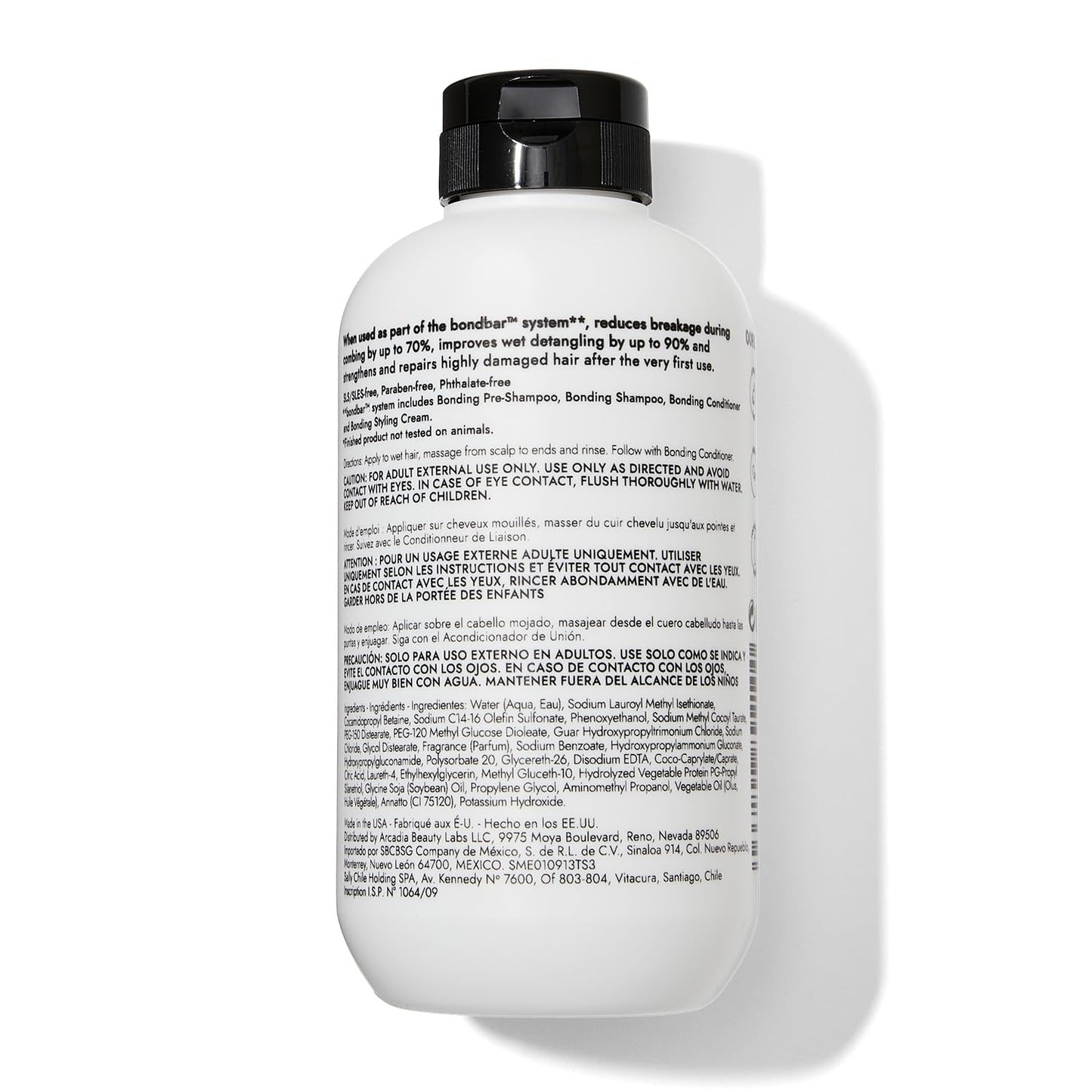 Light Gray Bondbar Repairing Shampoo, Protects, Strengthens & Hydrates All Hair Types & Textures, Prevents Flyaways & Frizz, Adds Moisture & Shine, Vegan, CrueltyFree, 8 Fl. Oz.