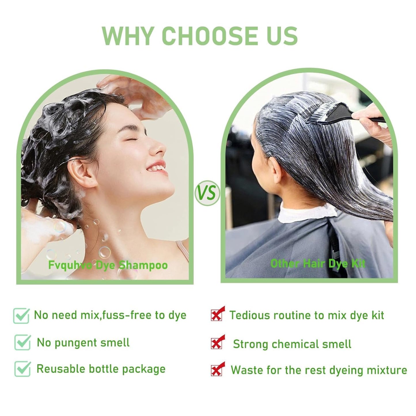 White Smoke Natural Chestnut Brown Hair Dye Shampoo 3 in 1, Instant Brown Hair Shampoo, Hair Color Shampoo, Shampoo Para Canas Mejur & Champu Para Canas, Shampoo Hair Dye (Chestnut Brown)